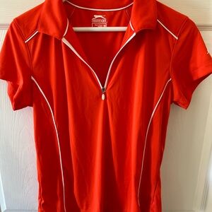 Slazenger Women's Vibrant Red Short Sleeve Polo
